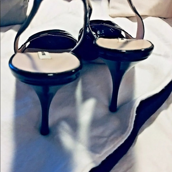 MIU MIU PRADA BLACK STRAPPY SLINGBACKS PUMPS 5.5 - Picture 9 of 11